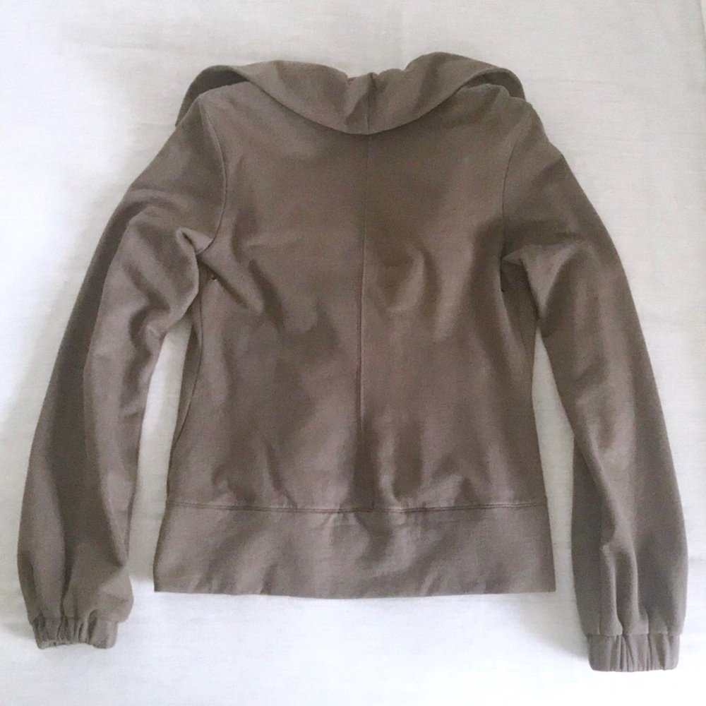 Mike & Chris Taupe Knit Ruffle Jacket - Picture 3 of 6